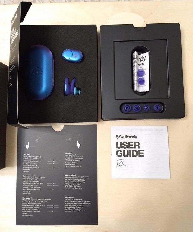 Preview of the first image of Skullcandy Push True Wireless Earbuds Blue Limited Edition.