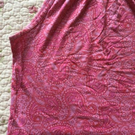 Image 5 of Size 10 90s Vintage M&S Pink Paisley High Neck Strappy Top