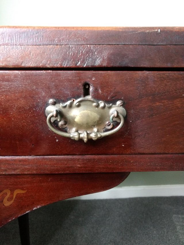 Preview of the first image of Stylish small vintage desk or console table.