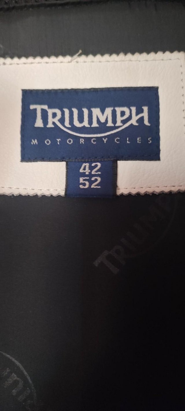 Preview of the first image of TRIUMPH LEATHER MOTORBIKE JACKET.