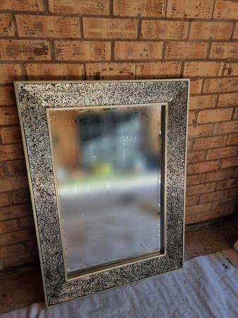 Image 2 of Mirror - crackled glass effect frame,solid metal