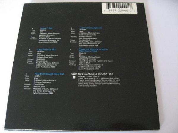 Image 3 of Dive - Boogie - CD1 Maxi Single– WEA– WEA147CD1, WEA ?–