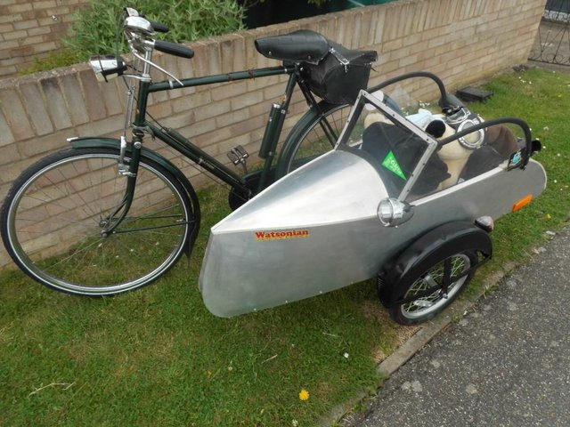 Preview of the first image of RAYLEIGH 1950S BICYCLE WITH SIDECAR.