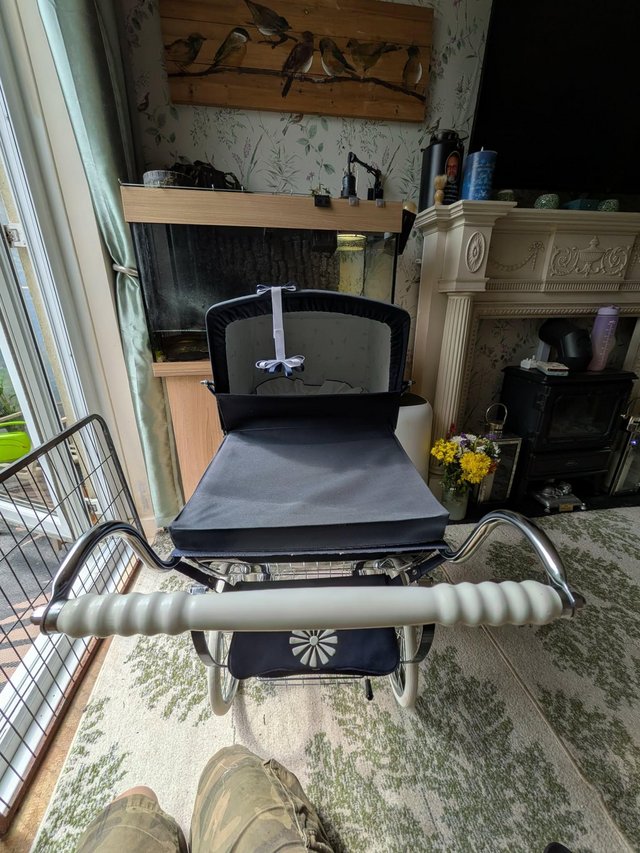 Vintage silver cross dolls pram — photo 2 of 3