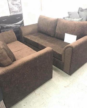 Image 1 of Omega brown 3&2 sofas ————————————