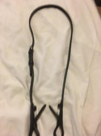 Image 1 of Black leather headslip, very good condition