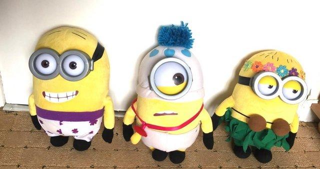 Preview of the first image of Set of three Minion soft toys.