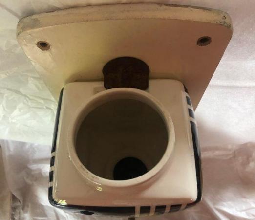 Image 3 of Vintage Art Deco check pattern ceramic coffee grinder, PeDe