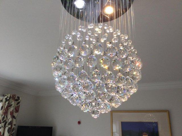 Preview of the first image of Beautiful crystal ceiling light fitting.