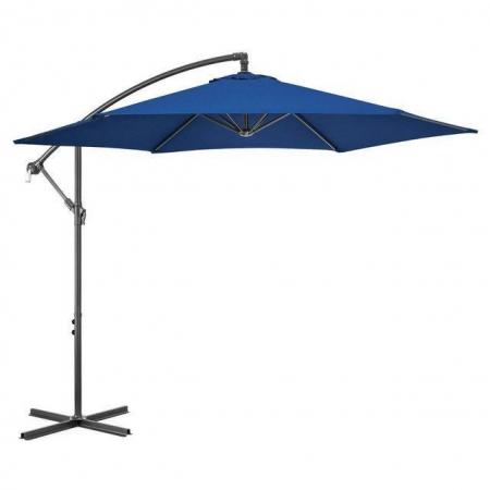 Image 1 of Brand New and boxed Blue 3m Cantilever Garden Parasol