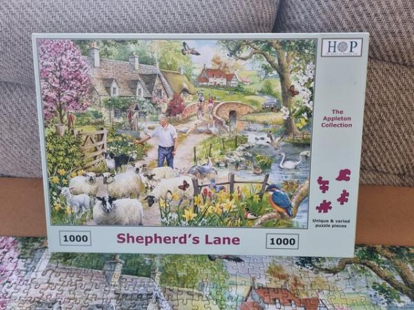 Image 3 of 1000 piece jigsaw called SHEPHARDS LANE by The House of Puzz