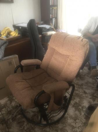 Image 1 of Rocking, swivel, recliner chair.