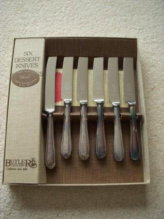 Image 1 of Butlers of Sheffield - silverplate dessert knives (6)