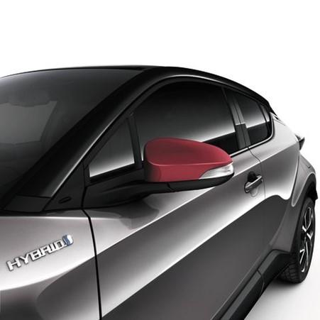 Preview of the first image of Toyota CHR 2023 Genuine Wing Mirror Covers - Red.