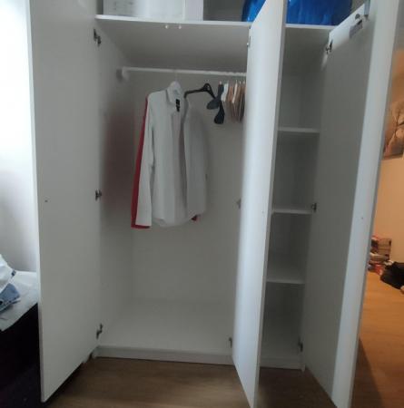 Image 2 of Wardrobe white, hanging and shelving
