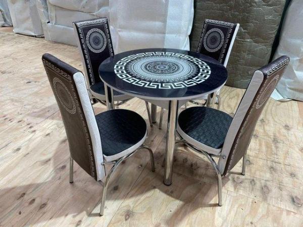 Image 2 of New Year Recently Offer-- 4 Chairs Dining Table Sets Sale