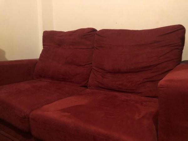Image 1 of MAKE ME AN OFFER. Two-Seater Red Sofa.