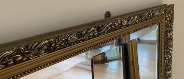 Image 2 of Very Large Wall Mirror, Antique Gold Frame 165cm x 132cm