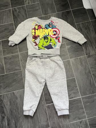 Image 1 of Marvel jumper and joggers age 2/3 yrs