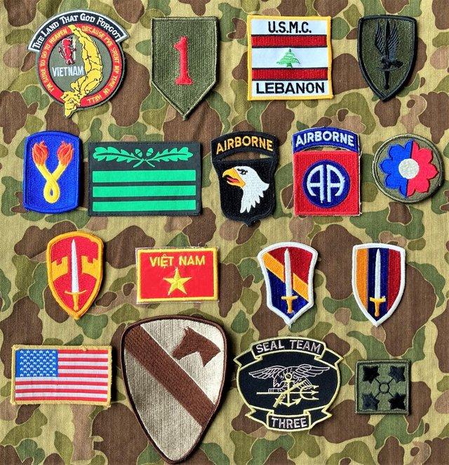 Preview of the first image of RARE US ARMY BADGES PATCHES INSIGNIA SPECIAL FORCES VIETNAM.