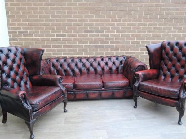 Image 2 of Chesterfield Vintage 3 piece Suite (UK Delivery)