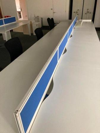 Image 3 of White 10-seater office bench desk/pod tables hot desk