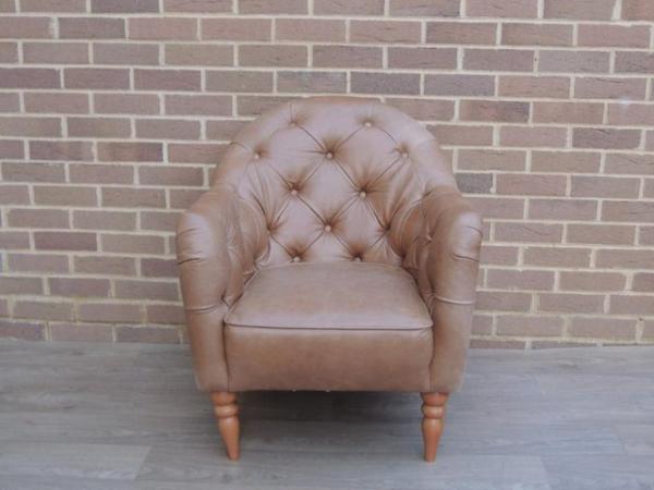 Image 1 of M&S Compact Chesterfield Tub Armchair (UK Delivery)