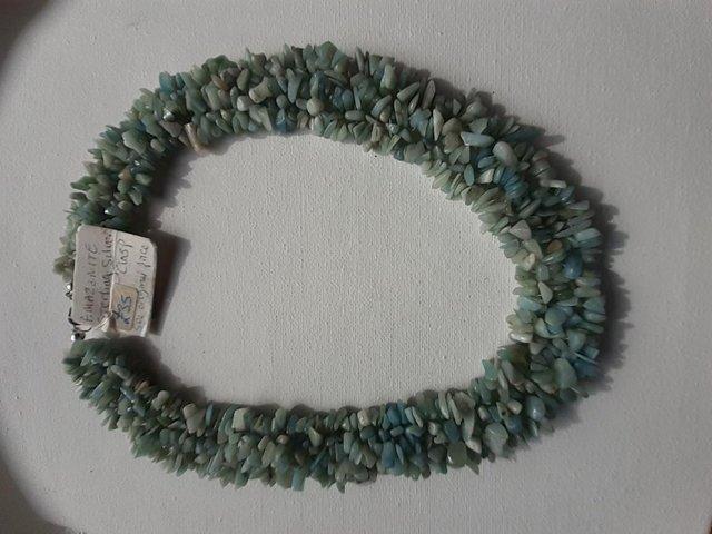 Preview of the first image of Amazonite Necklace Silver clasp.