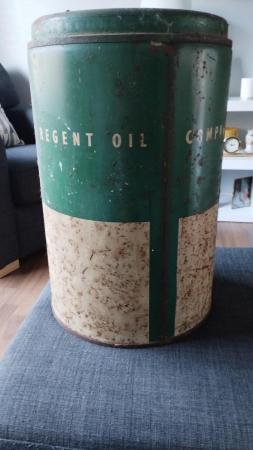 Image 1 of Vintage regent super green paraffin drum in untouched conti