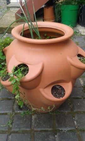Image 2 of Herb/Strawberry planter large pot, Plastic.
