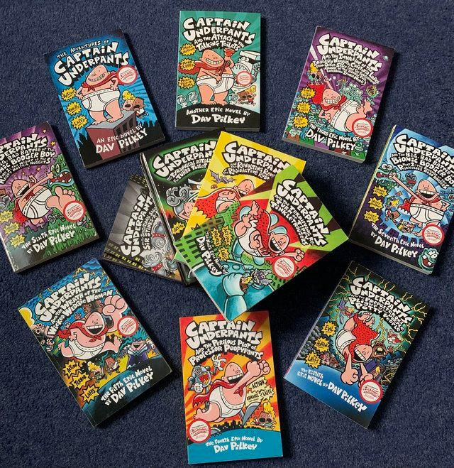 Preview of the first image of Full set of captain underpants books.