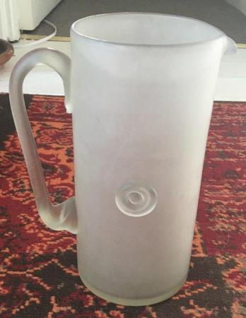Image 2 of Vintage Handmade Sherekat Art glass jug