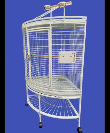 Image 3 of Parrot Supplies Louisiana Corner Parrot Cage With Play Top W