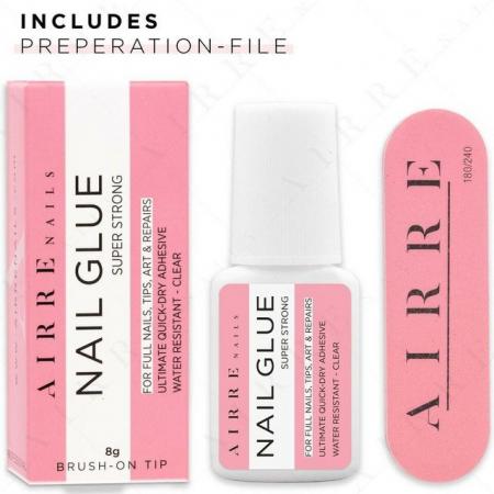 Image 3 of AIRRE Nail Glue - Extra Strong Nail Glue 8ml Clear PLUS 4 in