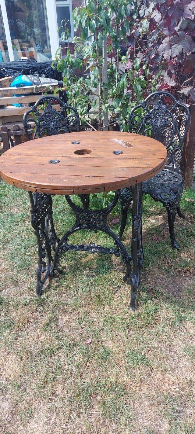 Preview of the first image of Stunning Vintage cast iron bistro set.