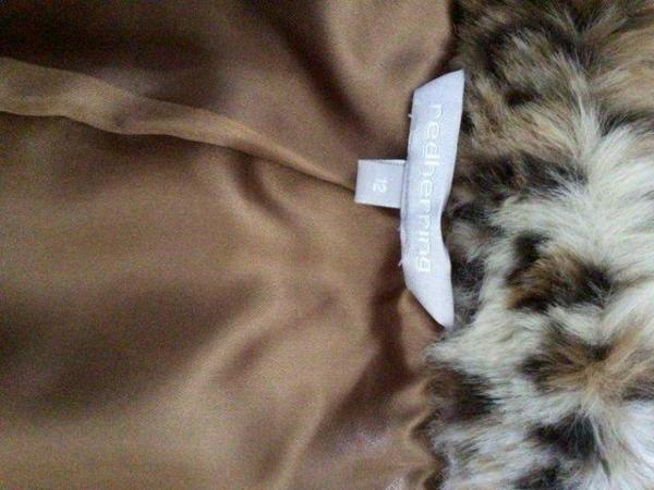 Image 2 of Faux fur animal print bolero jacket