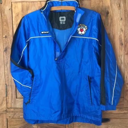 Image 2 of Unused Stanno blue hooded jacket. PS Boys FC. Can post.