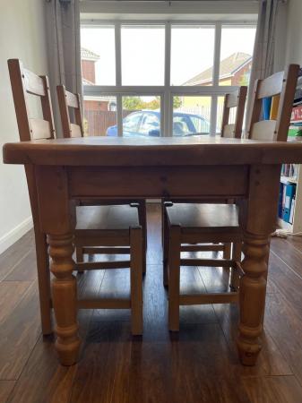 Image 1 of Chunky Table and Chairs