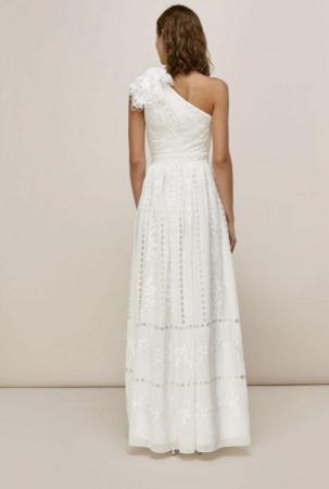 Image 4 of Whistles Adelaide White Shoulder Embroidered Wedding Dress