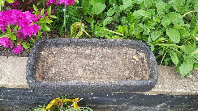 Image 3 of Concrete stone planter 55cm x 24cm