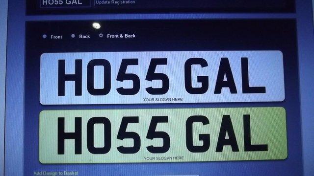 Image 2 of Horse,equestrian HIS & HERS private uk registration plates