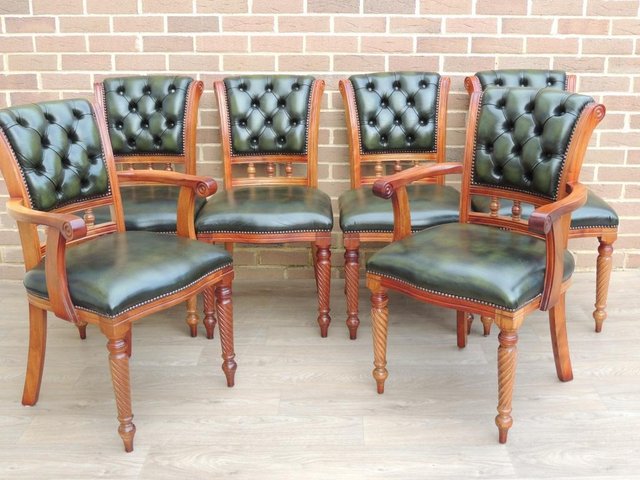 Preview of the first image of 6 Chesterfield Luxury Dining Chairs (UK Delivery).