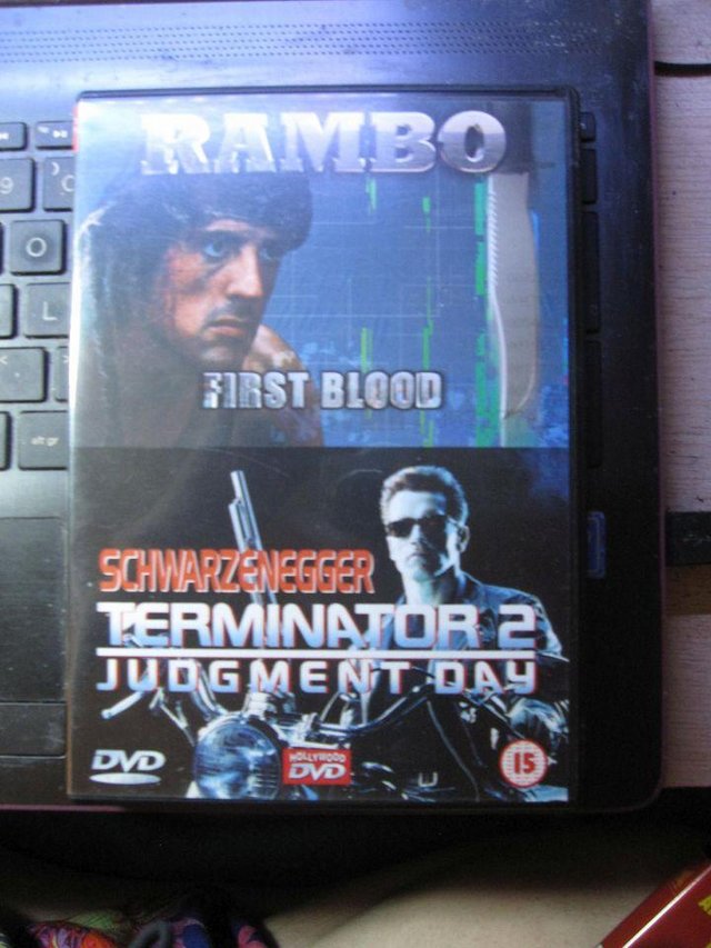 Preview of the first image of Rambo first blood & Terminator 2 Judgement day Dvd's.
