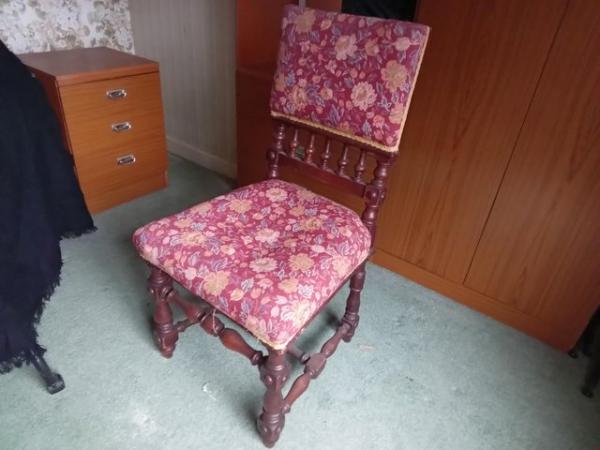 Image 1 of Antique Carved Oak Chair