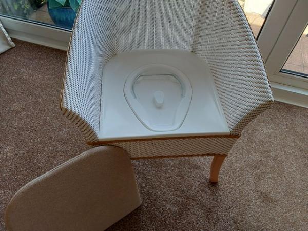 Image 2 of DERBY Basketweave COMMODE Chair