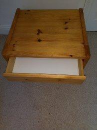 Image 2 of Pine Side Table with Deep Drawer