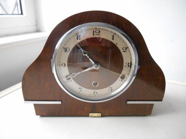 Preview of the first image of Westminster chiming British mantle clock.