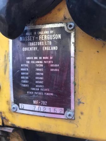 Image 3 of Massey Ferguson 702 industrial tractor Somerset