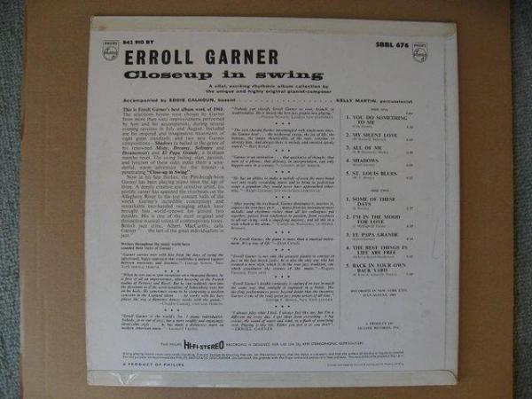 Image 3 of Erroll Garner – Close Up In Swing - LP – Philips – 842 910