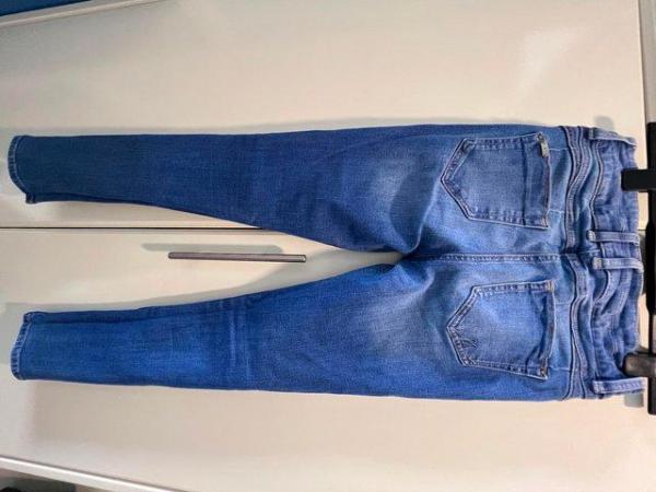 Image 2 of Blue washed skinny denim mid waisted jeans size 8